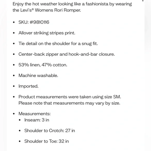 Levis romper (M) - Picture 12 of 12